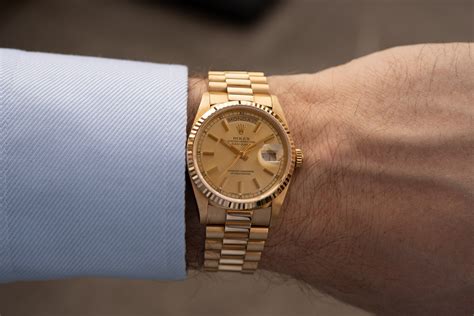 rolex presidential on wrist